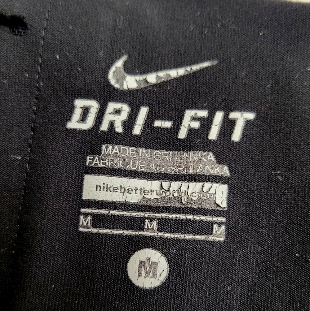 Nike Women’s Black Dri-Fit Leggings w/ Neon Swoosh | Size Medium - Picture 4 of 5